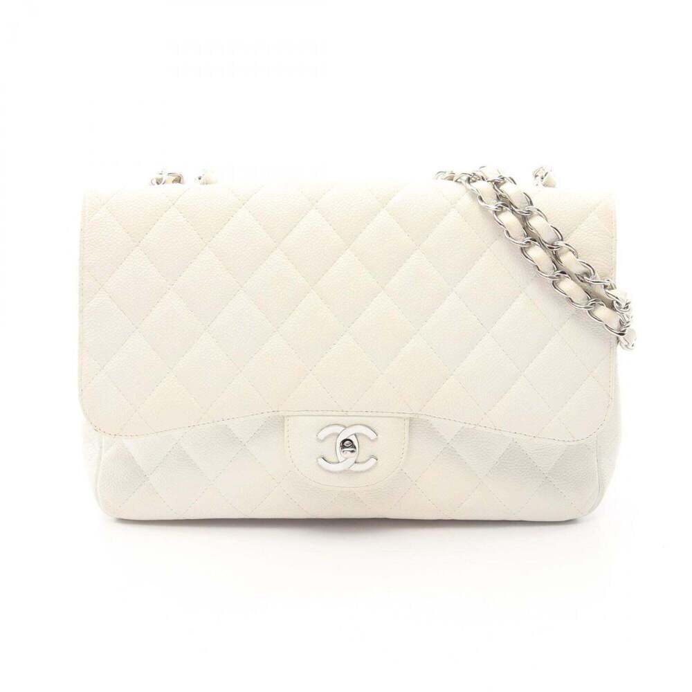 Chanel CHANEL Large Matelassé 30 Single Flap Shoulder Bag Handbag Calfskin Le...
